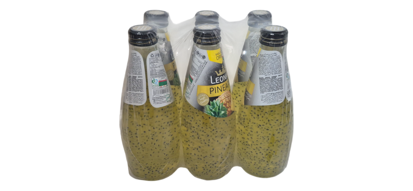 Leonard Basil Drinks Multiple Flavours Natural Refreshing Beverage 6 Pack Case