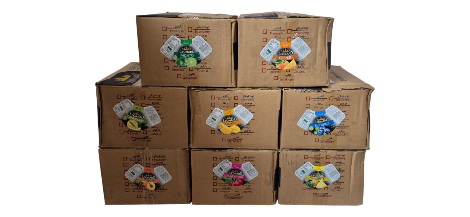 Leonard Basil Drinks Multiple Flavours Natural Refreshing Beverage 6 Pack Case