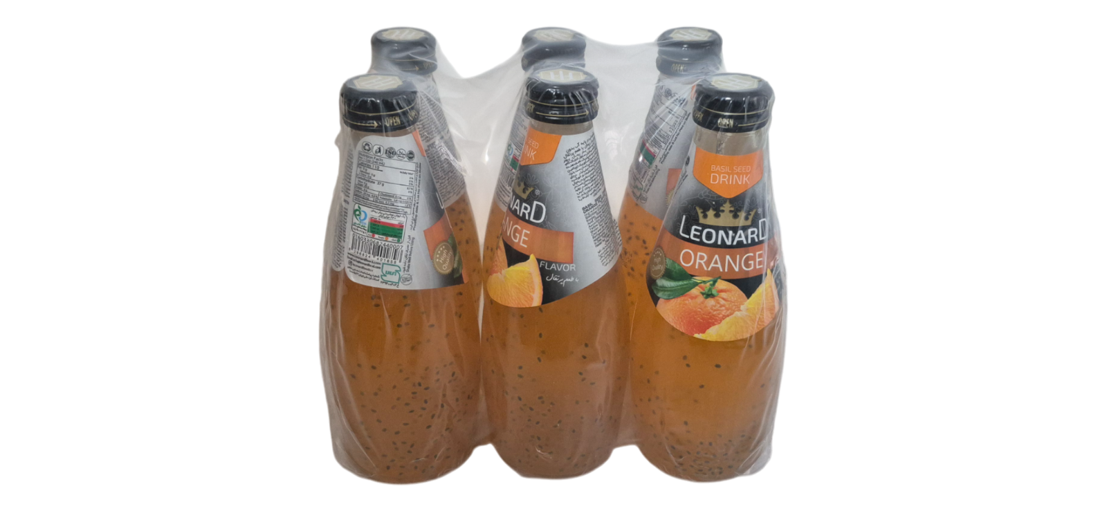 Leonard Basil Drinks Multiple Flavours Natural Refreshing Beverage 6 Pack Case