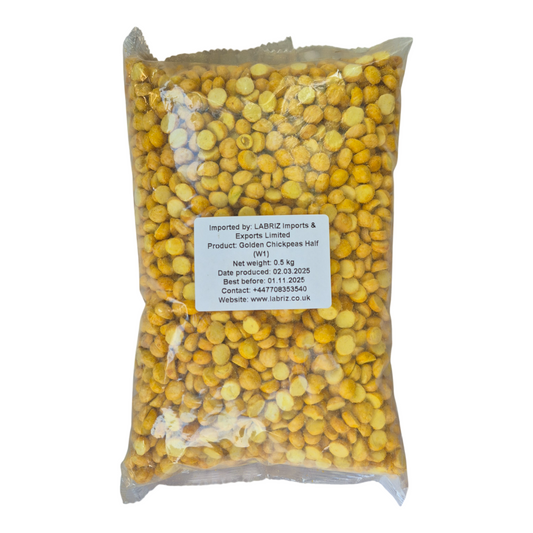 Roasted Chickpea Halves – Natural Organic Premium-quality + Free sample! – 500 g