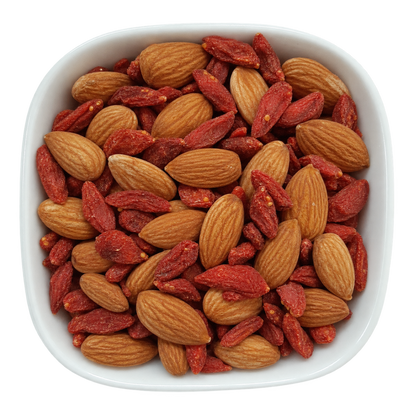 Mixed Almonds and Goji Berries – Natural Organic Premium-quality + Free sample!